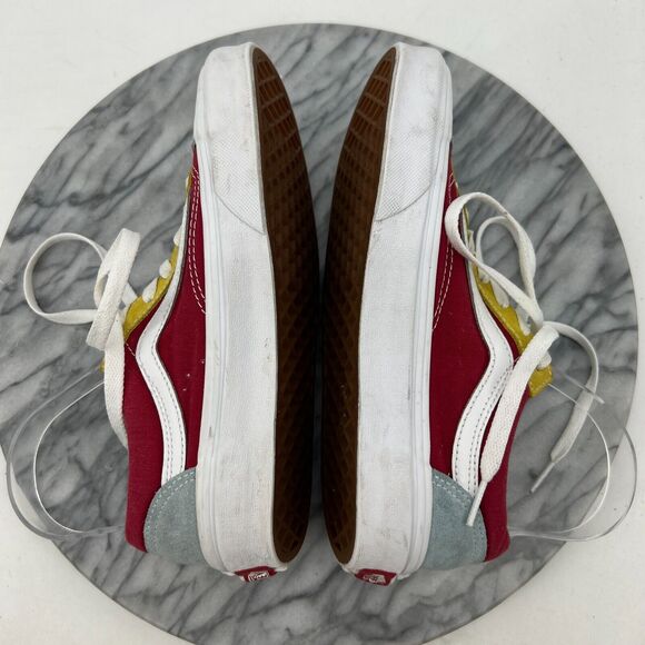 Vans Colorblock Sneakers Womens 6 Suede & Canvas Colorful Skateboarding Shoes - Picture 6 of 11